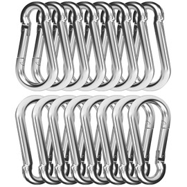 EPHECH 30PCS 3" Heavy Duty Spring Snap Hook, M8 5/16" Galvanized Steel Snap Hook Carabiner Quick Link Carabiner Clip, 500LBS Holding Capacity Quick Link Keychain for Swing Hammock Gym Outdoor
