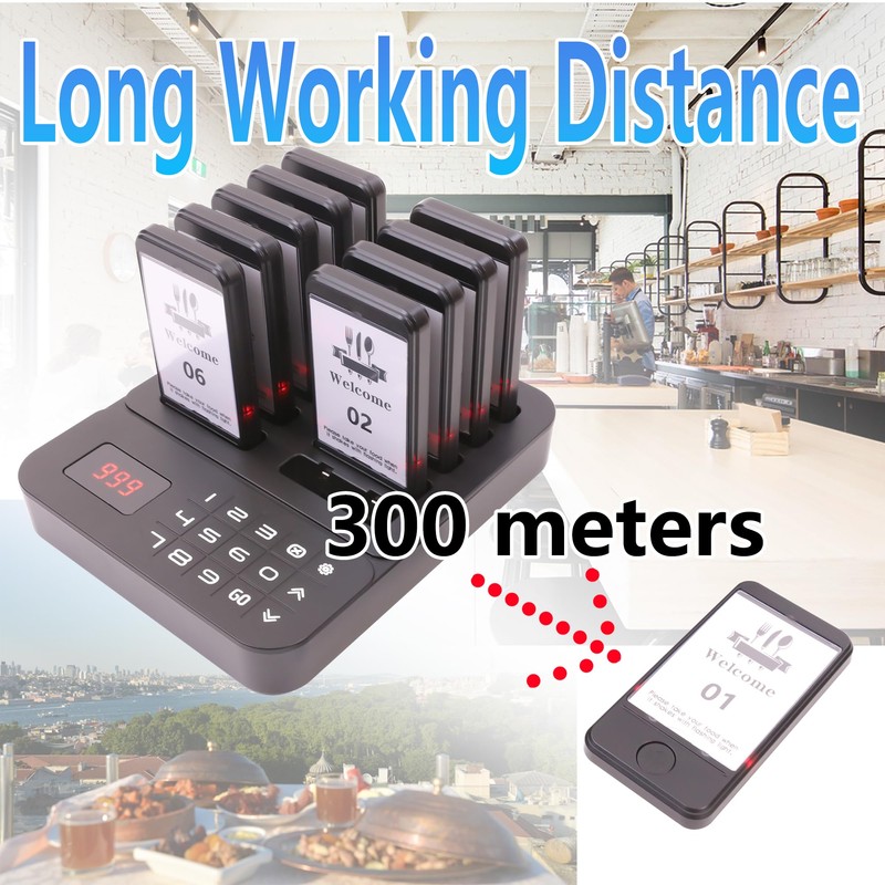 LOUKIENE Restaurant Buzzer System, Restaurant Waiting Pager, Pagers and Beepers,
