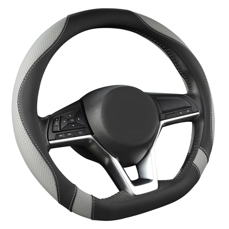 West Llama Flat Bottom Car Steering Wheel Cover for Nissan,D