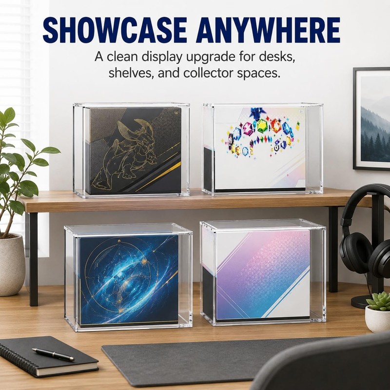 ETB Protector Case Magnetic Lid Acrylic Display Box Elite Trainer