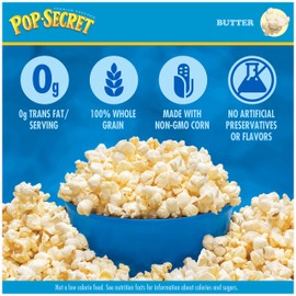 Pop Secret Microwave Popcorn, Butter, 3.2 Oz, 3 Ct