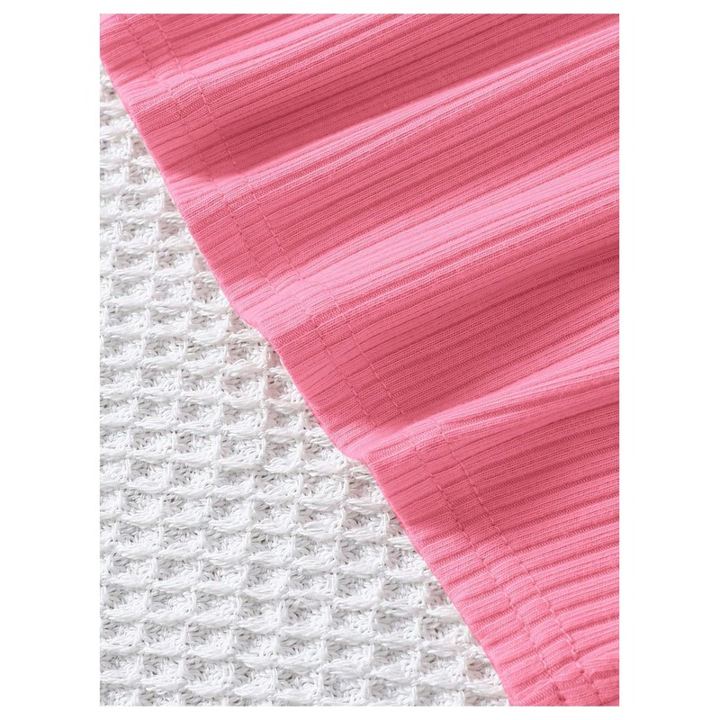OYOANGLE Toddler Girl's 4 Pack Ribbed Knit Crop Tank Tops