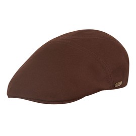 Sterkowski Model Ivy Five | 100% Combed Cotton Flat Cap for Men and Women | Lightweight Hand Stitched Classic Flat Cap, brown, 59