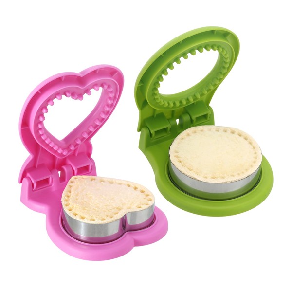 Sandwich Cutter and Sealer,2-Pack Sandwich Cutter for Kids Lunch -