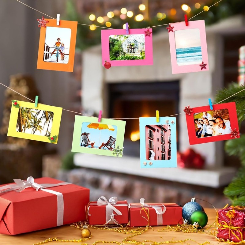 Cardboard Paper Picture Frame DIY Hanging Kit (50 Pack) 4x6