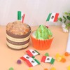 NUOBESTY 100pcs Mexico Flag Mexican Toothpicks Flags Small Toothpick Cocktail