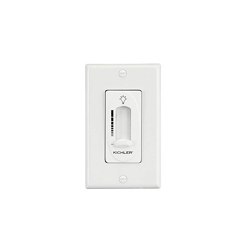 Kichler 337011WH Accessory Fan Light Dimmer Control, White, 5.5-Inch