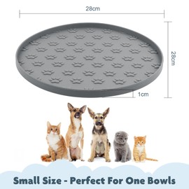 SUNLAND Silicone Pet Feeding Mats for Food and Water Pet Placemat for Dog and Cat Waterproof Non-Slip Feeding Bowl Mat Raised Edge Prevents Residue from Spilling onto The Floor Pets Accessories 2 Pack