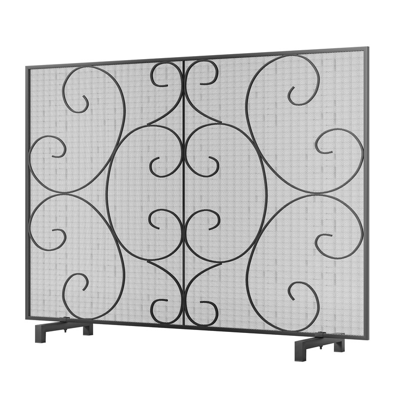 Kingson Single Panel Decorative Flat Fireplace Screen Cover Handcrafted Durable