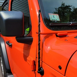 KSaAuto 16 Inch Antenna for 2007-2025 Jeep Wrangler JK JL JKU JLU Gladiator JT, Jeep Exterior Accessories, Jeep Antenna Replacement, Jeep Radio Upgrade Premium Reception