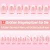 INTOBAS 160pcs Square False Nails
