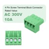 sourcing map 10PCS 4-Pin PCB Mount Screw Terminal Block Connectors
