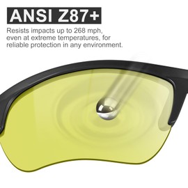 YENPK 12 Pack Safety Glasses, UV Protective Eyewear, ANSI Z87.1 Impact Resistant Anti-Scratch Safety Goggles for Men Women