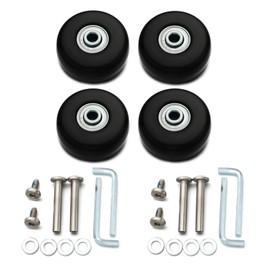 4PCS Luggage Wheels Replacement Kit 50x18mm Suitcase Replacement Wheels Rubber Swivel Caster Wheels Suitcase Wheels Bearings Repair Kits