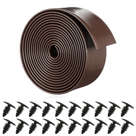 Landical 2" x 10 ft Vinyl Straps for Patio Chairs Repair Webbing Lawn Chair Replacement Straps with 20 Pcs White Rivets for Summer Garden Furniture(Brown)