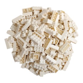 Q-Bricks 713-300-Unicolor-Basic 300 Piece Unicolor Basic Building Bricks Piccolo Box, White, Multi Color