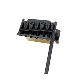 Guyker Non-locking 2 Point Guitar Tremolo Bridge with Tremolo System Saddle and Full Size Brass Block CNC Machine Replacement Part (black, GG510)
