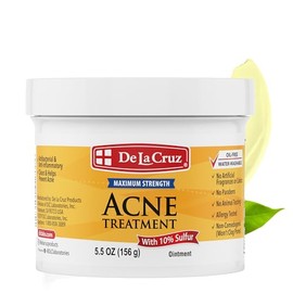 De La Cruz- Ungüento de azufre: tratamiento para el acné quístico en el rostro y el cuerpo: mascarilla de tratamiento local diario de 10 minutos: segura