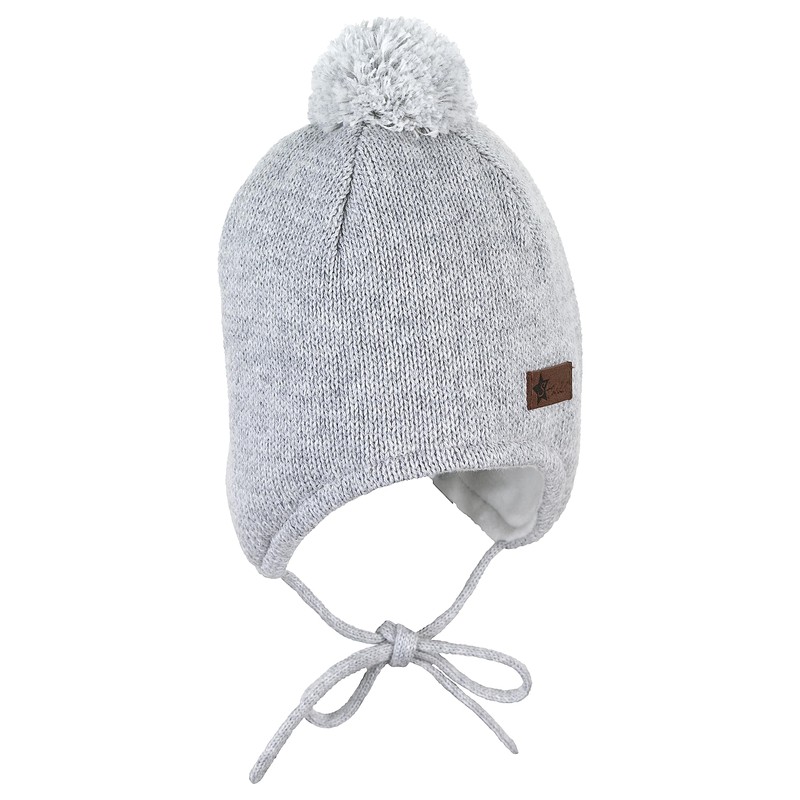 Sterntaler Unisex Children's Ocs Knitted Hat, Silver melange