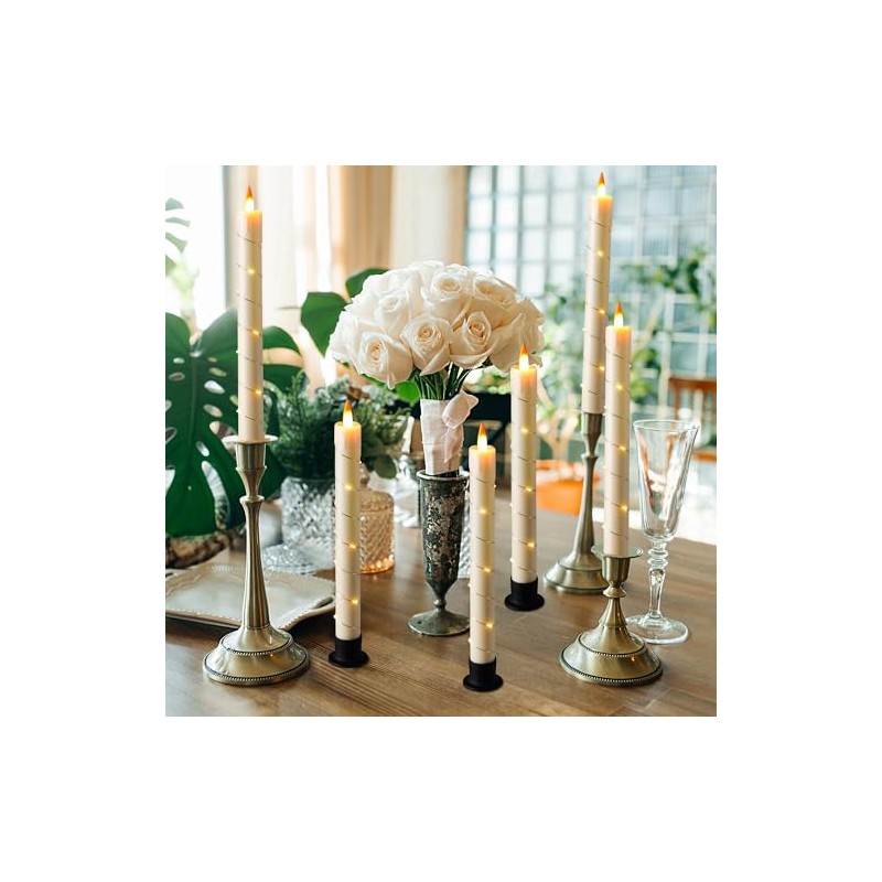 Velas de Pilas sin Llama, Velas decorativas con Cuerda Starlight,