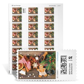 NetStamps Blank Mailing Labels - Holiday Treats | 120 Long-Lasting Labels on 5 Sheets | Perfect for Small Business, Home Office, & Personal Use | Works with Inkjet & Laser Printers