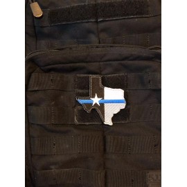 PakeDDeals Thin Blue Line Texas Morale Patch Hook & Loop Gear Bag Tac Vest Police