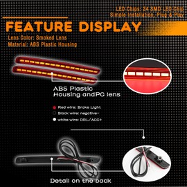 ZDEERAOTO Rear Bumper Reflector Light Fog Light DRL Lamp Feature Kit for Toyota Corolla Hatchback 2019-2025 Tail Lamp,LED Rear Reflector Panel Tail Lamp,2 PCS (Red)