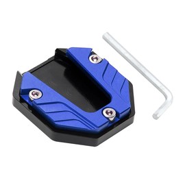 JNNJ Motorbike Side Stand Pad, Motorbike Stand Enlarger CNC Plate Aluminium Pad, Motorcycle Accessories CNC Aluminium Stand Side Enlarger Plate Pad, Motorbike Accessories for Outdoor(Blue)
