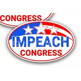 Impeach Congress Funny Pro Trump Bumper Stickers 5" wide 2-pack