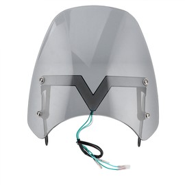 Motorcycles Wind Deflector Front Windshield W/V Lights LED Turn Signals Fit for YAMAHABlack