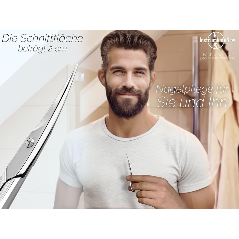 Solingen Erbe Left-Handed Nail Scissors with Curved Blade