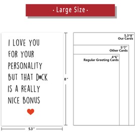 Dirty Valentines Day Cards Gifts for Men Women, Special Anniversary Birthday Card for Boyfriend Girlfriend, Romantic Men's Valentine's Cards Gifts for Husband Wife, Birthday Card Gifts for Him Her…