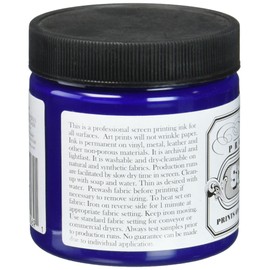 Jacquard Professional Screen Print Ink, Water-Soluable, 4oz Jar, Blue (111)