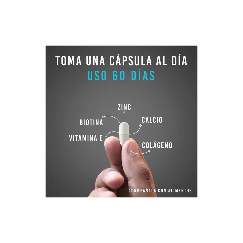 Biotina Colágeno Vitamina E Zinc Calcio 60 Cápsulas Lifeed5