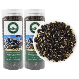 JINQI Dried Black Goji Berries Black Gou qi 黑枸杞 7.05oz/200g (3.52oz/100g*2) Black Wolfberry, Holiday Gifts, Tea Gifts, Can be Eaten Dry/Make Water/Make Wine/Make Soup
