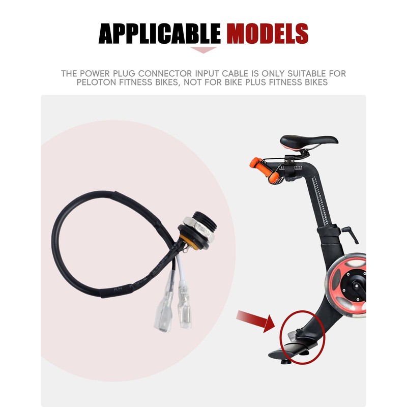 MUGLFPT Fits Peloton Exercise Bike Power Input Cable Plug Connector