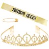 Thyonta Birthday Crown Tiara and Sash Set Stamped Party Ceremony