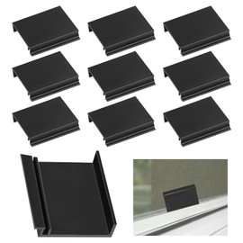 Window Screen Pull Tabs 10 Pack Hollow Flat Spline Channel Pull Lift Tabs Replacement Repair Clips Kit, Window Screen Frame Center Brace Privacy Screen Mounting Tabs, Black Vinyl