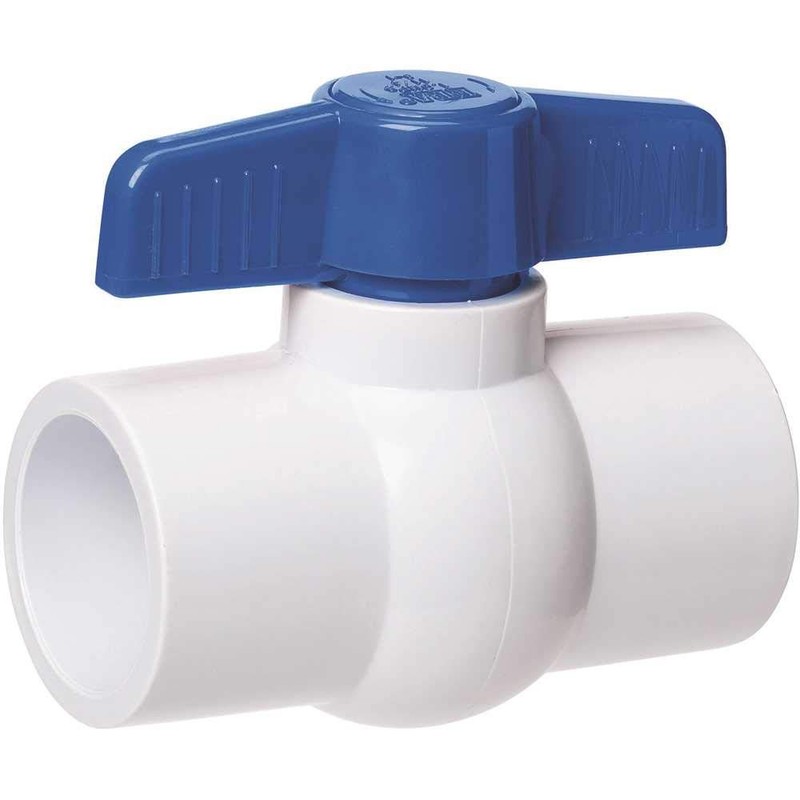 Homewerks VBVP40E3B Ball Valve PVC Schedule 40, x Solvent, 1/2-Inch,