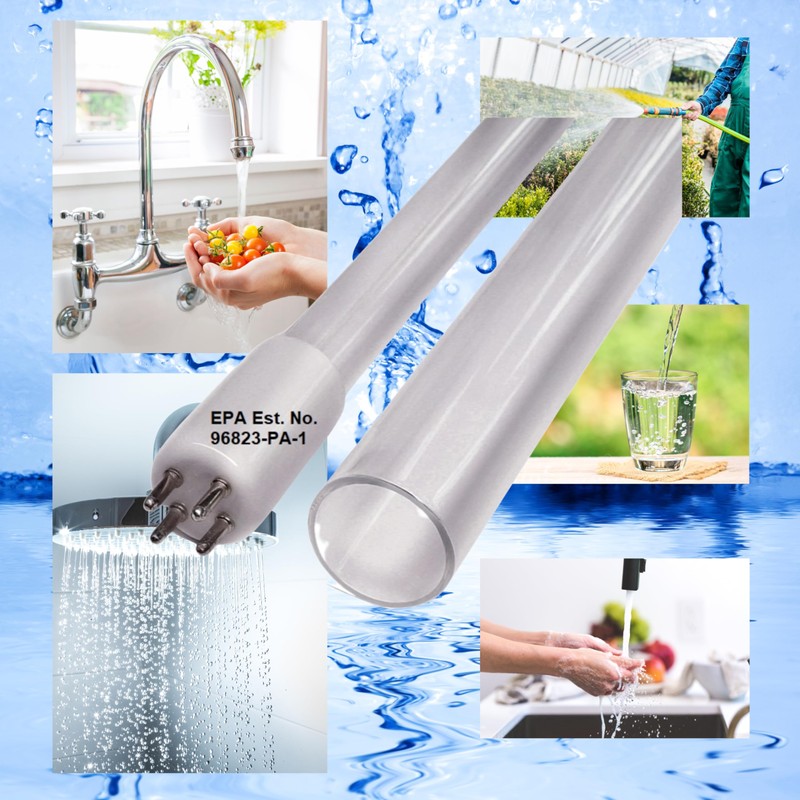LSE Lighting Combo UV Bulb and Quartz Sleeve Compatible with