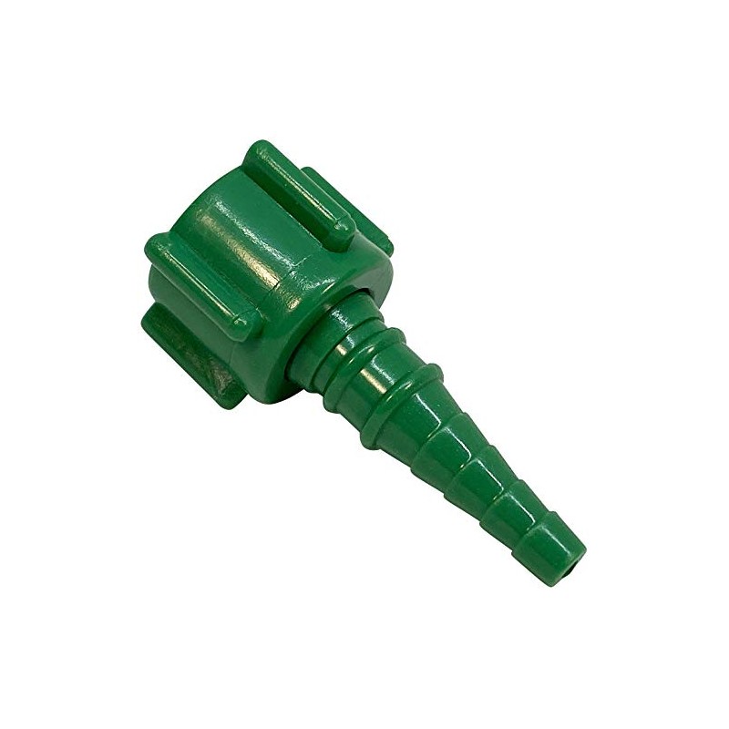 Westmed #0409 Swivel Barb Nipple Nut (Christmas Tree) Green Oxygen