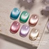 GAOY Glitter Galaxy Cat Eye Gel Nail Polish Set with