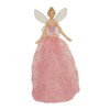 Gisela Graham Resin and Fabric Tree Top Pink Snowflake Angel