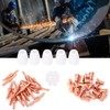 55pcs Plasma Cutter Extended Electrode Nozzle Shield Cup Gas Ring