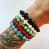 Softones 8mm Beads Cross Bracelets for Women Men Natural Stone