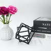DreamsEden Small Geometric Sculpture, Metal Cube Decorative Ornaments Modern Home