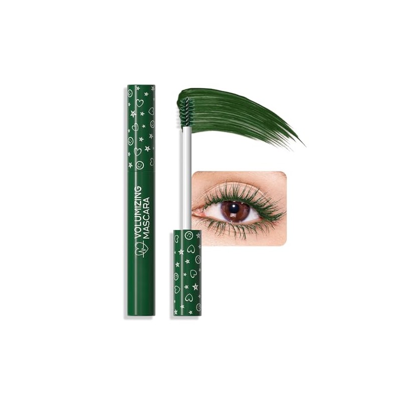 Máscara de pestañas Green Lash, resistente al agua, de larga