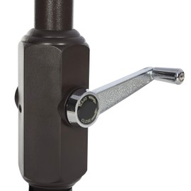 Safavieh Outdoor Milan Fringe Navy and White 9-foot Double Top Crank UV Protected Umbrella, Navy/White