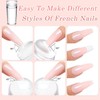 French Manicure Kit Pink White Gel Nail Polish Set for