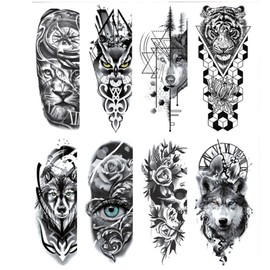 42pcs Temporary Tattoo Sticker Clear Patterns Waterproof Prevent Fading Fake Tattoos